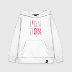 Толстовка детская хлопковая Поверни на Лондон, цвет: белый