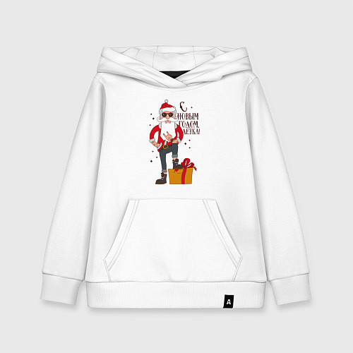Детская толстовка-худи С Новым годом, детка / Белый – фото 1