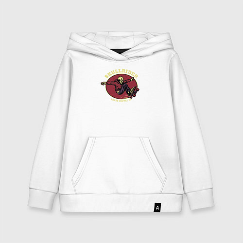 Детская толстовка-худи Skullrider / Белый – фото 1