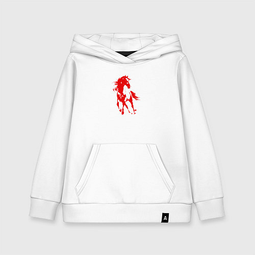 Детская толстовка-худи Abstract horse / Белый – фото 1