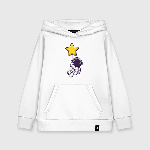 Детская толстовка-худи Космическая звезда / Белый – фото 1