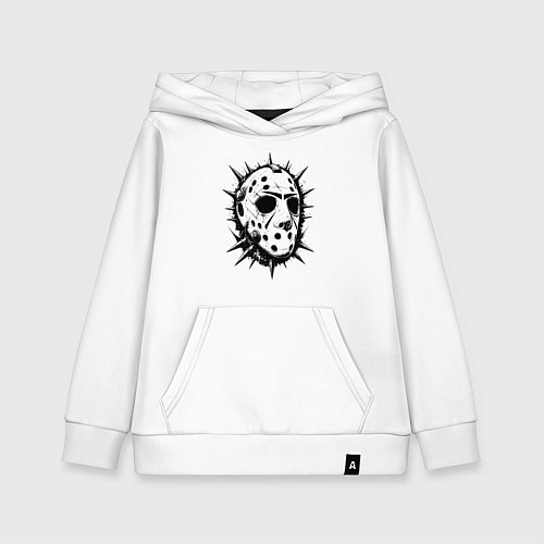 Детская толстовка-худи Шипастая хоккейная маска / Белый – фото 1