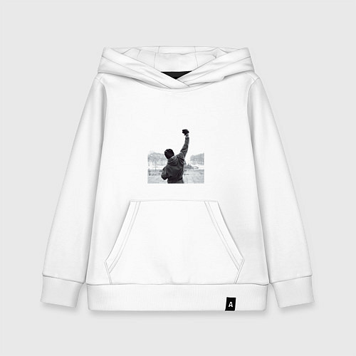 Детская толстовка-худи Боксёр Рокки / Белый – фото 1