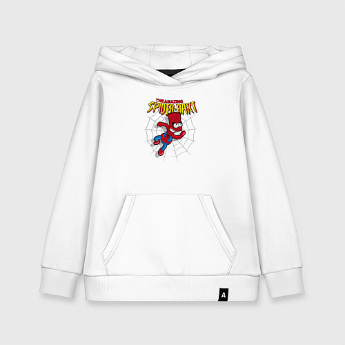 Детская толстовка-худи Spider-Bart / Белый – фото 1