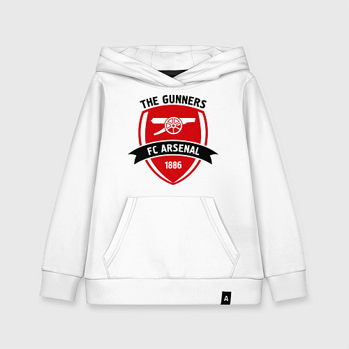 Детская толстовка-худи FC Arsenal: The Gunners / Белый – фото 1