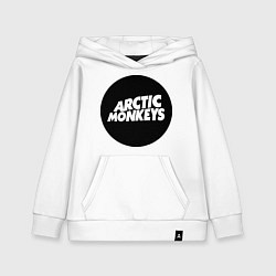 Толстовка детская хлопковая Arctic Monkeys Round, цвет: белый