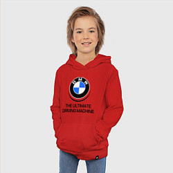 Толстовка детская хлопковая BMW Driving Machine, цвет: красный — фото 2