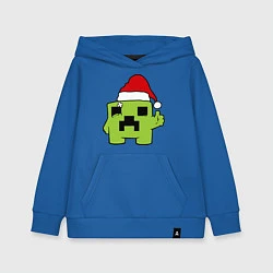 Толстовка детская хлопковая Minecraft: New Year, цвет: синий