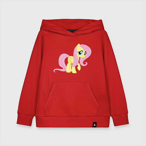 Детская толстовка-худи Пони пегас Флаттершай / Красный – фото 1