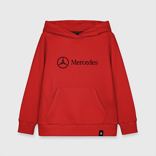 Детская толстовка-худи Mercedes Logo / Красный – фото 1