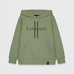 Толстовка детская хлопковая Lineage logo, цвет: авокадо