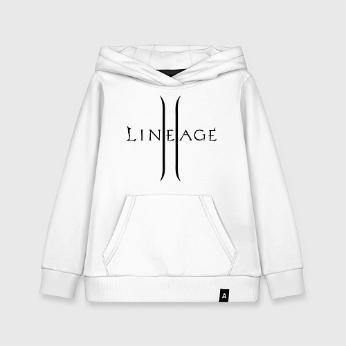Детская толстовка-худи Lineage logo / Белый – фото 1