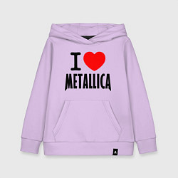 Толстовка детская хлопковая I love Metallica, цвет: лаванда