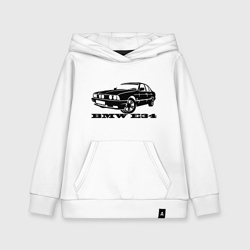 Детская толстовка-худи BMW e34 5 series / Белый – фото 1