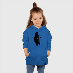 Толстовка детская хлопковая Саксофонист или девушка, цвет: синий — фото 2