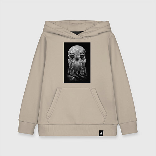 Детская толстовка-худи Космонавты / Миндальный – фото 1