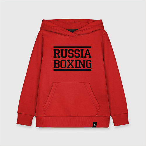 Детская толстовка-худи Russia boxing / Красный – фото 1
