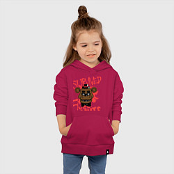 Толстовка детская хлопковая I Survived Five Night, цвет: маджента — фото 2