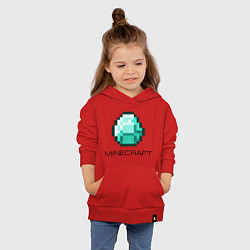 Толстовка детская хлопковая Minecraft Diamond, цвет: красный — фото 2