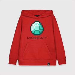 Толстовка детская хлопковая Minecraft Diamond, цвет: красный