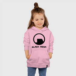 Толстовка детская хлопковая Black Mesa: Logo, цвет: светло-розовый — фото 2
