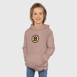 Толстовка детская хлопковая Boston Bruins, цвет: пыльно-розовый — фото 2