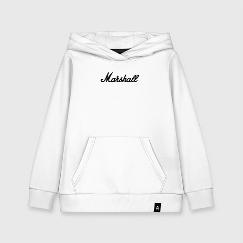 Детская толстовка-худи Marshall logo / Белый – фото 1