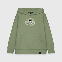 Толстовка детская хлопковая Pittsburgh Penguins: Est.1967, цвет: авокадо