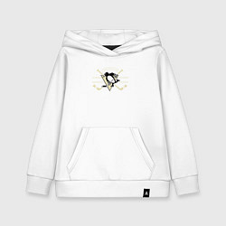 Толстовка детская хлопковая Pittsburgh Penguins: Est.1967, цвет: белый