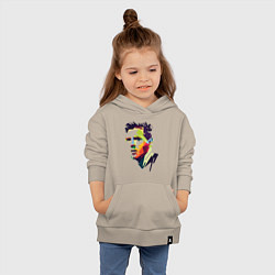 Толстовка детская хлопковая Lionel Messi: fun-art, цвет: миндальный — фото 2