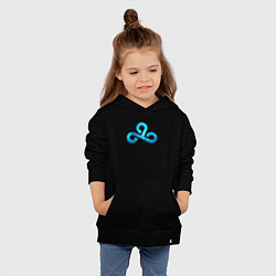 Толстовка детская хлопковая Cloud9 Foil Металлический эффект, цвет: черный — фото 2