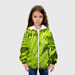 Куртка с капюшоном детская Папоротник, цвет: 3D-белый — фото 2