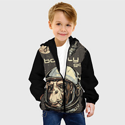 Куртка с капюшоном детская Monkey: to boldly go, цвет: 3D-черный — фото 2