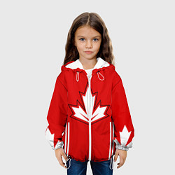 Куртка с капюшоном детская Сборная Канады: домашняя форма, цвет: 3D-белый — фото 2