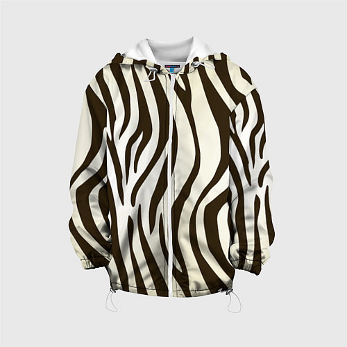 Детская куртка Шкура зебры / 3D-Белый – фото 1
