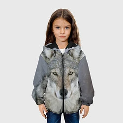 Куртка с капюшоном детская Милый волк, цвет: 3D-черный — фото 2
