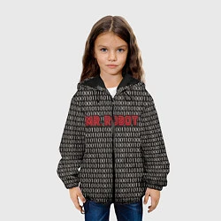 Куртка с капюшоном детская Mr. Robot: Binary code, цвет: 3D-черный — фото 2