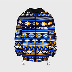 Куртка с капюшоном детская Этнический узор, цвет: 3D-черный