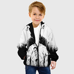 Куртка с капюшоном детская Зомби рекурсия, цвет: 3D-черный — фото 2