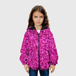 Куртка с капюшоном детская Квадраты и треугольники, цвет: 3D-черный — фото 2