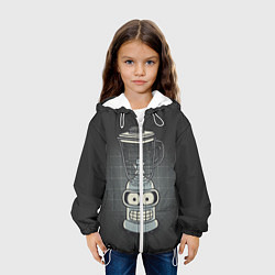 Куртка с капюшоном детская Bender Blender, цвет: 3D-белый — фото 2