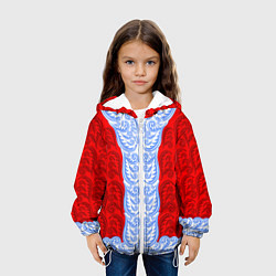 Куртка с капюшоном детская Облачение Деда Мороза, цвет: 3D-белый — фото 2