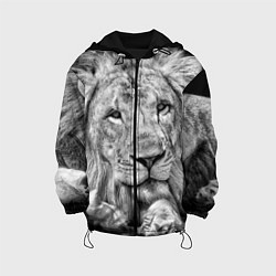 Куртка с капюшоном детская Милый лев, цвет: 3D-черный