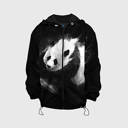 Куртка с капюшоном детская Молочная панда, цвет: 3D-черный
