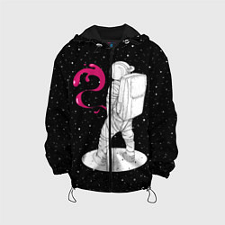 Куртка с капюшоном детская Космическая струя, цвет: 3D-черный