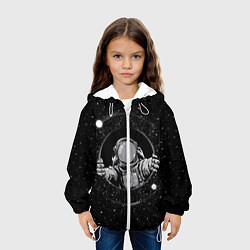 Куртка с капюшоном детская Черная дыра, цвет: 3D-белый — фото 2