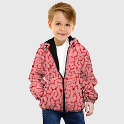 Куртка с капюшоном детская Мозг, цвет: 3D-черный — фото 2