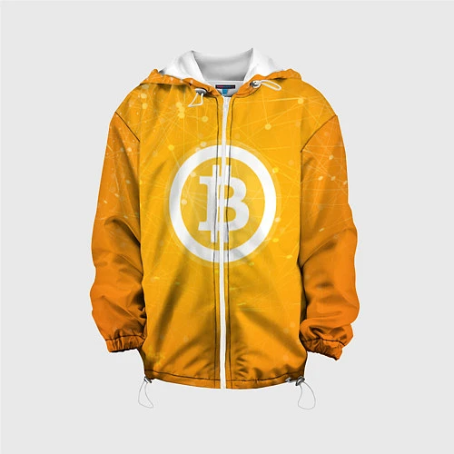 Детская куртка Bitcoin Orange / 3D-Белый – фото 1