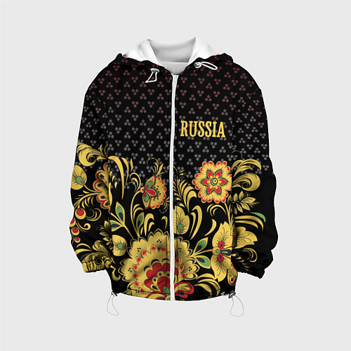 Детская куртка Russia: black edition / 3D-Белый – фото 1