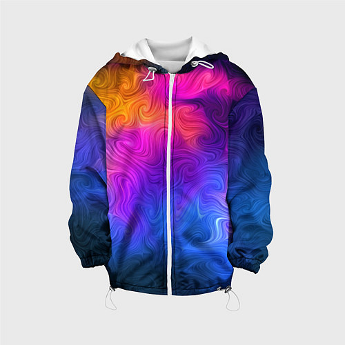 Детская куртка Узор цвета / 3D-Белый – фото 1